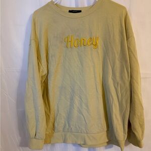 Forever 21 Honey Embroidered Crewneck Sweater